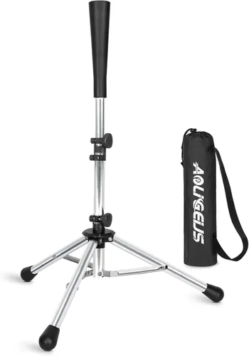 Vista 9 de Baseball Tee Batting Tee Softball Tee Portable Travel Hitting Tee,Easy Adjustable Height,Stable Tripod Stand