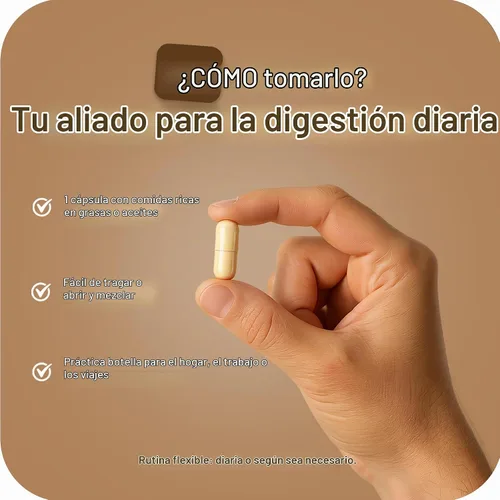 Vista 7 de Houston Enzymes Lypazyme - 120 cápsulas - Formulado profesionalmente con 3 enzimas lipasa diferentes - Apoya la descomposición completa