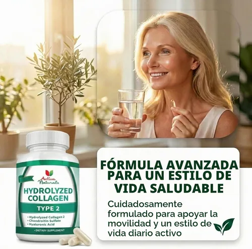 Vista 7 de Activa Naturals Suplemento hidrolizado de colágeno tipo 2 con condroitina e hialurónico - 120 Veg. Caps Collagen Capsules with Chondroitin Sulfate