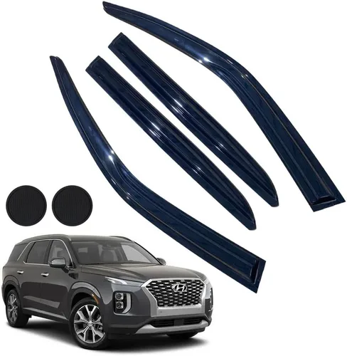 Vista 38 de Protectores de lluvia para Mazda 3 Hatchback 2010-2013, deflectores de ventana lateral con cinta adhesiva para Mazda 3 Hatchback, viseras de ventana