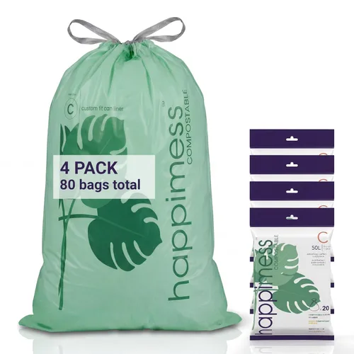 Vista 15 de happimess Douglas - 20 bolsas de basura sin perfume de 13.2 galones, color Verde