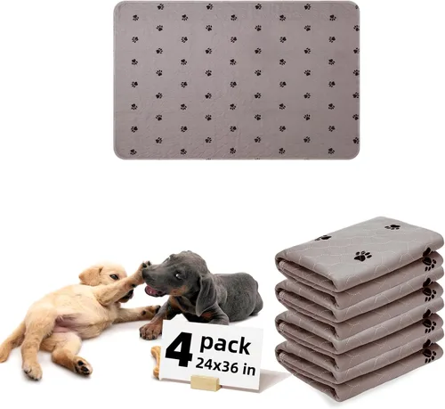 Vista 23 de PUPTECK Almohadillas lavables para orina para perros – Almohadillas impermeables reutilizables de entrenamiento para cachorros – Tapete de parto