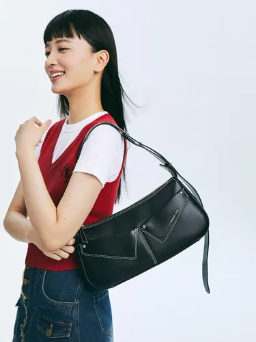 Vista 3 de Amazing Song Bolsos de hombro de diseñador para mujer, bolsos cruzados de cuero, bolso con asa superior con caja correa ajustable