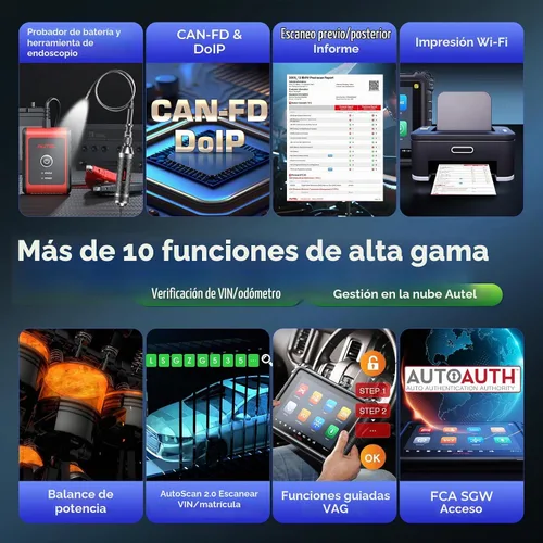Vista 7 de Autel Escáner MaxiSYS MS906 PRO-TS, codificación completa de TPMS OE como