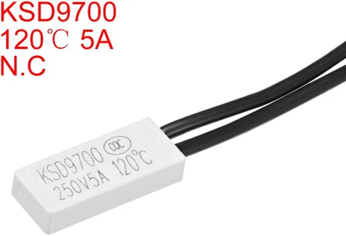 Vista 2 de uxcell Interruptor de temperatura normalmente cerrado, 248.0 °F N.C 5A Interruptor térmico Termostato Control de temperatura Interruptor Controlador