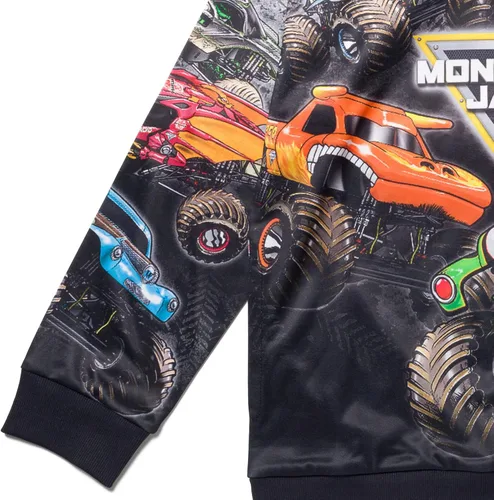 Vista 6 de Monster Jam Zombie Grave Digger Megalodon - Sudadera con capucha de forro polar para niños pequeños a grandes