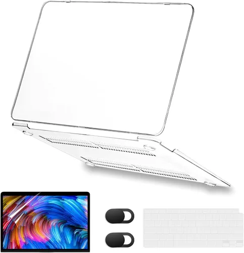 Vista 4 de Compatible with MacBook Air 13 inch Case (Models: A1369 / A1466, Older Version 2010-2017 Release), Plastic Hard Case + Keyboard Cover + Screen