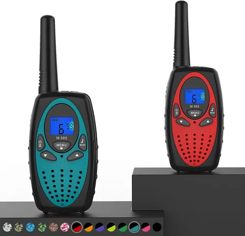 Vista 18 de Walkie Talkies para adultos, Topsung M880 FRS Radio bidireccional de largo alcance con clip para cinturón VOX/Talky de mano con 22 canales 3 millas