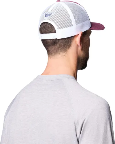 Vista 4 de Columbia Gorra de bola de malla Bandera antigua de malva/blanco/pescado