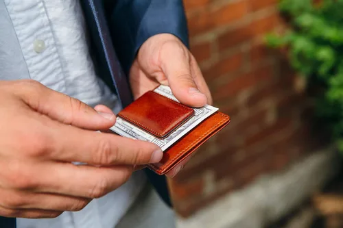 Vista 7 de Bosca Cartera con bolsillo frontal para hombre en piel vieja - RFID