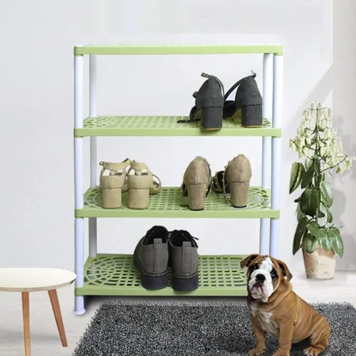 Vista 9 de Zapatero plegable de plástico ajustable banco de almacenamiento organizador de zapatos gabinete no tejido cubierta de tela pequeña estantería