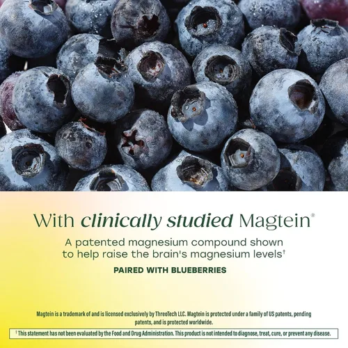 Vista 4 de MegaFood Magtein L-treonato de magnesio – Suplemento de magnesio 2000 mg por porción – Apoya la memoria a corto plazo, concentración, estado