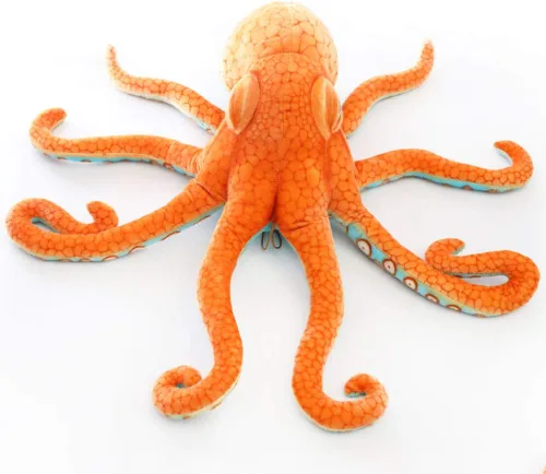Vista 2 de ERDAO Peluche realista de pulpo, juguete de animales marinos de peluche gigantes, regalos para niños (21.6 pulgadas)