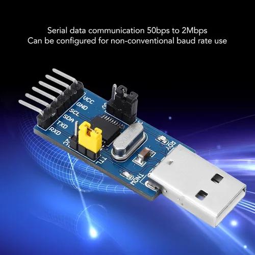Vista 3 de Módulo adaptador de convertidor USB a UART, módulo convertidor USB a I2C Componentes electrónicos portátiles Cable de puente práctico