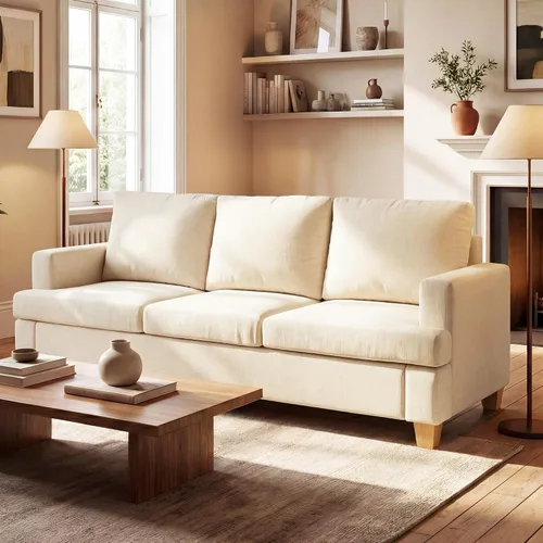 Vista 53 de YOUDENOVA Juego de 2 piezas de sofá cómodo, sofá biplaza * 2 con asientos profundos, sofá cama moderno para sala de estar, terciopelo negro