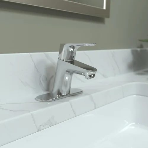 Vista 3 de hansgrohe Focus Modern Upgrade - Grifo para lavabo de baño de 1 manija y 1 manija de 15 pulgadas de alto, color cromado, 04510000, 0.375