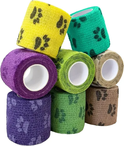 Vista 12 de Vendaje autoadhesivo para veterinario, cinta médica de primeros auxilios para muñecas, tobillos, dedos, ideal para deportes y actividades diarias