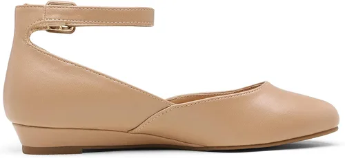 Vista 3 de Dream Pairs Revona Zapatos con correa para tobillo, tacón bajo de cuña, para mujer