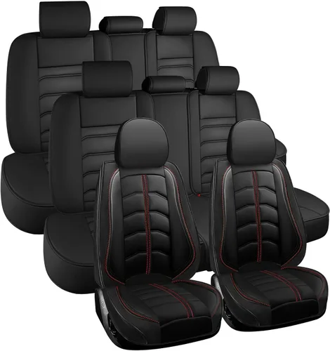 Vista 20 de Funda de asiento de auto de 7 asientos para Nissan Armada 2004-2023, funda de asiento duradera, resistente al desgaste, impermeable, transpirable