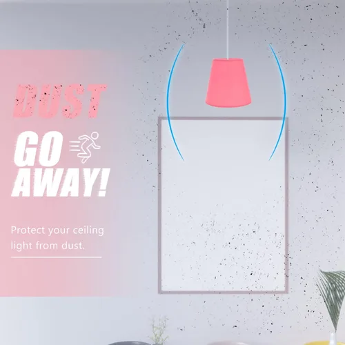 Vista 7 de DOITOOL Pantalla de tambor para lámpara de mesa, lámparas de pie, pantalla de lámpara de araña, pantalla de lámpara de arpillera de granja, pantalla