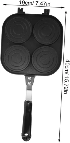 Vista 2 de Molde para tartas de rueda, mini sartenes creativas para huevos, placa antiadherente, sartén para pan de pan, cacerolas para placas de inducción