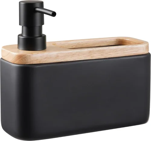 Vista 10 de RQYIXI Dispensador de jabón de cerámica de mariquita de 17 onzas con bomba de ABS, dispensador de jabón líquido recargable para loción, gel de baño
