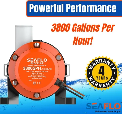 Vista 2 de SEAFLO Bomba de agua de uso general 24v 3800 GPH