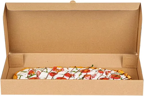 Vista 11 de Restaurantware - Cajas para pizza, 50 unidades, 14 x 7 x 1.5 pulgadas, embalaje de papel de cartón corrugado con bloqueo de pestañas, resistente a