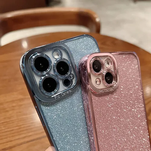 Vista 35 de Funda compatible con iPhone 11 Pro con purpurina, de lujo, linda, flexible, cubierta chapada, protección de cámara, a prueba de golpes, funda