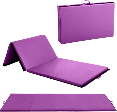 Vista 12 de Gymnastics Mats Foldable Tumbling Mats Portable Gymnastics Exercise Mat Thick Gymnastics Tumbling Mats Pad Home Exercise Panel Mat With Carrying