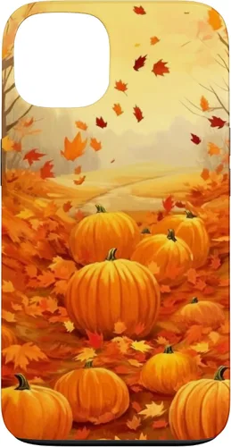 Vista 7 de Autumn Falling Leaves Pumpkin Spice Harvest Happy Autumn Case for iPhone 17