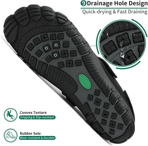 Vista 5 de SAGUARO Zapatos de agua para hombres y mujeres, zapatos de playa de secado rápido, sin caída, zapatos acuáticos para río, piscina, surf, kayak