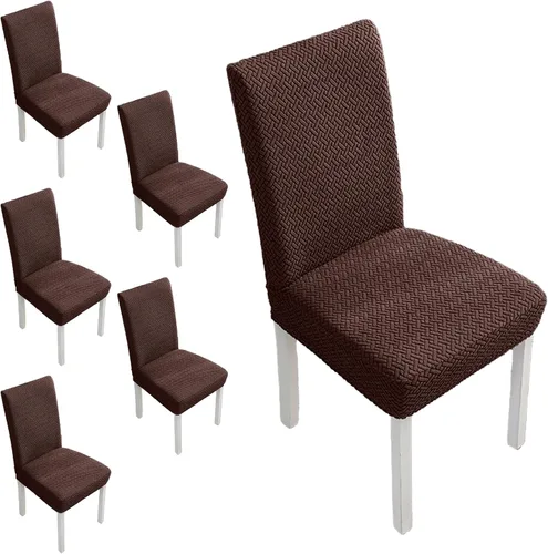 Vista 38 de Fundas elásticas para sillas de comedor, fundas de asiento para sillas de comedor, juego de 4/6 fundas para sillas de cocina para el hogar, hotel