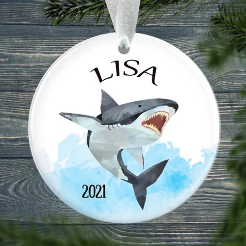 Vista 2 de Adorno para árbol de Navidad de mariposa, regalo personalizado