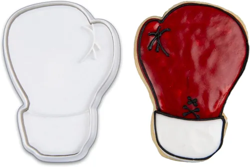 Vista 12 de Mostop Cortador de galletas deportivo con sellos, juego de 3 piezas de cortador de galletas de fútbol, fútbol, casco, juego de fútbol, herramientas