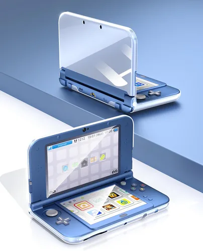 Vista 6 de Funda 3DS XL con protector de pantalla 3DS XL, funda rígida transparente con película de PET flexible HD para 3DS XL/LL 2015