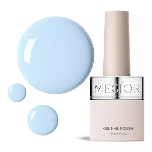 Vista 72 de MEGIOR Esmalte de uñas de gel libre de TPO, 0.5 onzas líquidas, base de gel transparente para remojar la lámpara de uñas LED, capa base de larga