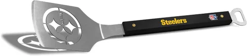 Vista 2 de YouTheFan NFL Sportula (espátula) de acero inoxidable de 18 pulgadas con abrebotellas