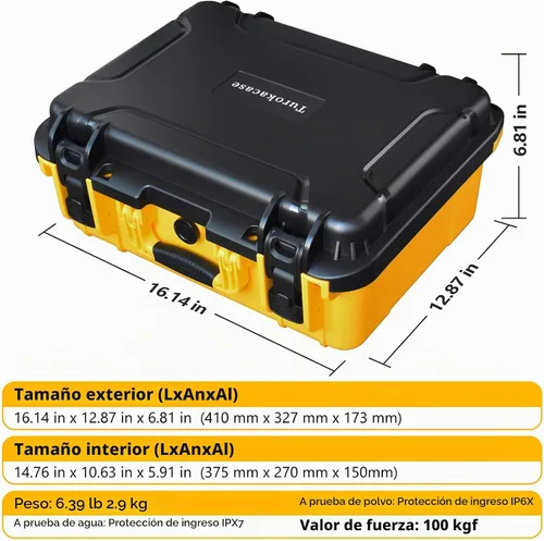 Vista 5 de Funda de compresor de aire para inflador de neumáticos DEWALT 20V MAX DCC020IB - Impermeable, a prueba de polvo, a prueba de golpes, bomba de aire a