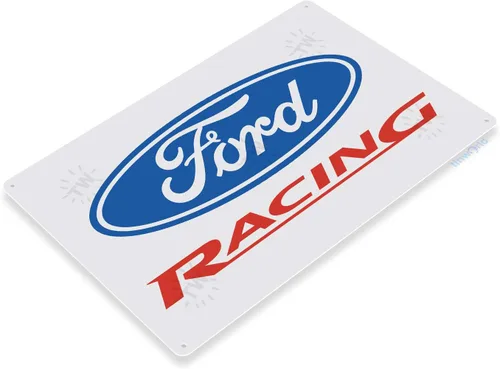 Vista 2 de Tinworld Ford Racing Retro Garage Sign, Auto Shop, Ford, C686