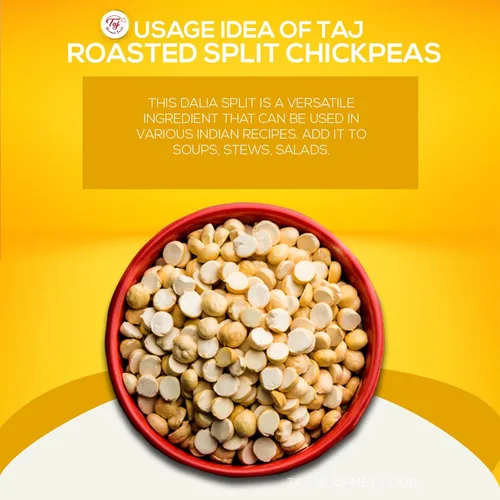 Vista 4 de TAJ Premium indian Dalia Split (garbanzos partidos asados Daliya), (14 onzas)