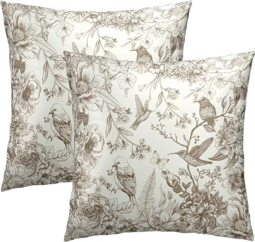 Vista 22 de Fundas de Almohada de Bosque de Pinos 22x22 Juego de 2, Fundas de Almohada Decorativas de Árboles de Abeto y Cedro Verde Nieve Beige de Invierno