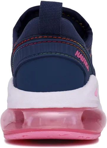Vista 3 de Nautica Zapatos deportivos casuales de moda con burbujas de aire para niños, zapatos para caminar, ligeros, para niños y niñas, con cordones