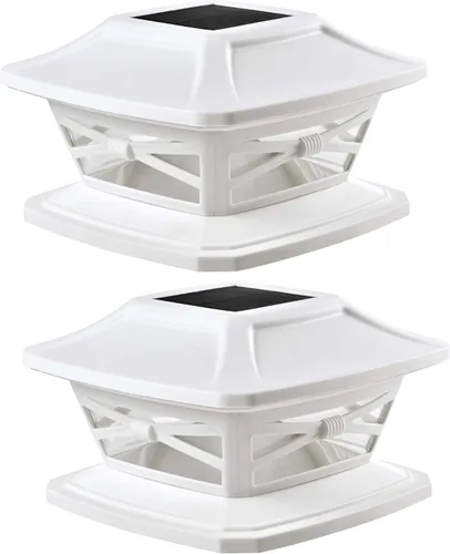 Vista 10 de Davinci Lighting - Lámpara solar Flexfit para exteriores con base para postes de madera de 4 x 4, 5 x 5 y 6 x 6 pulgadas, luz LED brillante