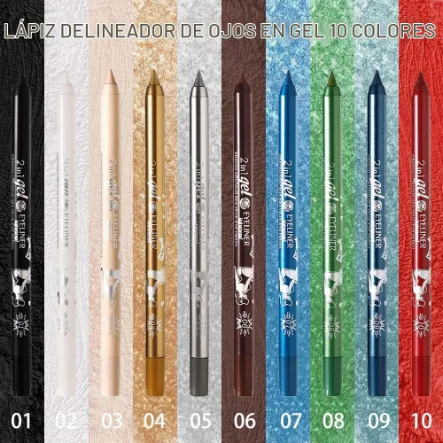 Vista 5 de Kaely Lápiz Delineador de Ojos Negro Waterline, Lápiz Delineador de Gel Multiusos Afilable, Delineador de Ojos Resistente al Agua a Prueba de A-01