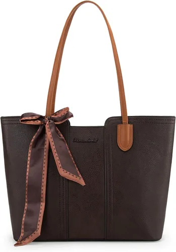 Vista 16 de Montana West - Bolsos de mano para mujer, bolso tipo satchel con asa superior mediana