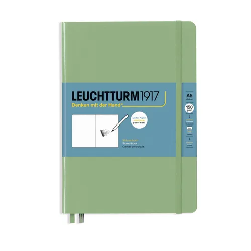 Vista 13 de Leuchtturm1917 - Medium A5 Hardcover Sketchbook (Black) - 112 Pages of 150g/m² Paper Negro