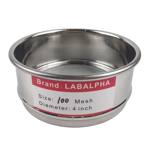 Vista 34 de LABALPHA Bandeja para tamices de laboratorio con tapa, 4'' de diámetro, acero inoxidable 304