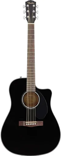 Vista 15 de Fender CC-60SCE Concert Cutaway - Guitarra acústica con 2 años de garantía, color negro