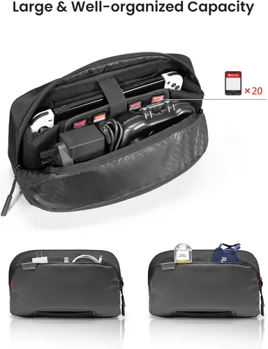 Vista 3 de tomtoc Sling Shoulder Travel Bag for Nintendo SwitchSwitch OLED Removable W-shaped Structure Protective Carrying Pouch with 20 Game Cartridges Fit